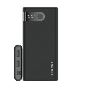 Dudao powerbank 10000 mAh 2x USB / USB Type C / micro USB 2 A with LED screen black (K9Pro-02)