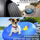 2 Stk. Waterproof Anti-drop Anti-lost Tracker Positioning TPU Protective Case for AirTag(Black)