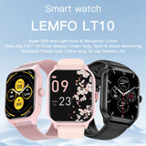 LEMFO LT10 2.01 inch TFT Screen Smart Watch Supports Bluetooth Call / Health Monitoring, Silicone Strap(Black)