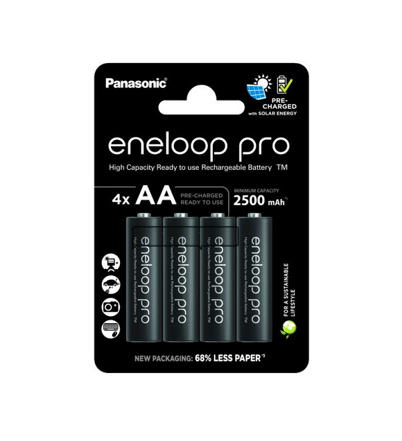 LR06 ENELOOP PRO, READY TO USE BATTERI, AA 2500MAH (4 STK.)