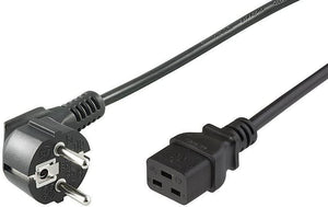 MicroConnect Power Cord Schuko Angled - C19, 1m