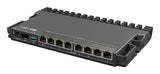 MikroTik heavy-duty RB5009 router with PoE-in and PoE-out on all ports