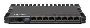 MikroTik heavy-duty RB5009 router with PoE-in and PoE-out on all ports