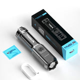 SMILING SHARK 622A Telescopic Focusing Three-gear Bright LED Flashlight