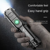 SMILING SHARK 622A Telescopic Focusing Three-gear Bright LED Flashlight