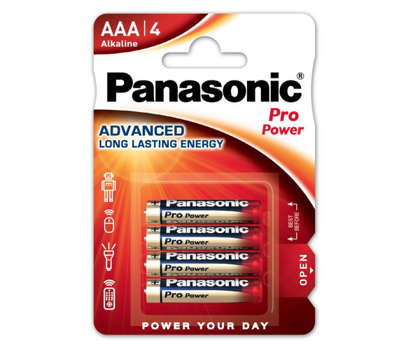 PANASONIC AAA LR03PPG/4BP LR03 PRO POWER ALKALINE