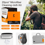 K&F CONCEPT SKU.1615 15x15cm Wrapped Microfiber Cleaning Cloths pr. stk.