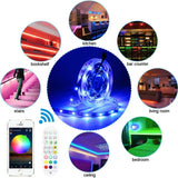 30M 540LEDs Bluetooth Smart Music Light Strip Waterproof 5050 RGB Color LED Light 24-Keys Remote