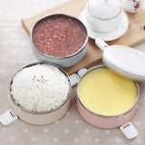 Gradient Color Lunch Box Food Bento Box Stainless Steel Container(4 Layer)