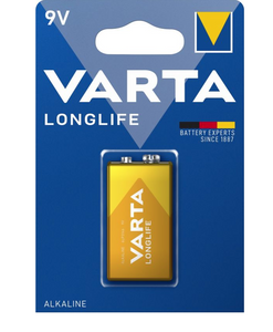 VARTA 9,0V ALKALINE E-BLOCK BATTERI, 1 STK BLISTER 4122