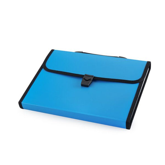 Expanding file folder, with 13 pockets, blue