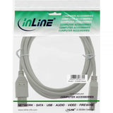 USB2 forl. kabel, A-han/A-hun, grå, 0,3 m