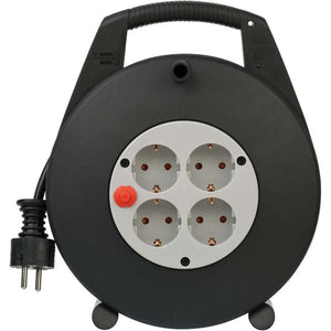 Kabeltromle brennenstuhl, 10m kabel, 4 sokler m/jord, MRC-10