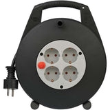 Kabeltromle brennenstuhl, 10m kabel, 4 sokler m/jord, MRC-10