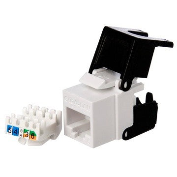 GIGA-LAN Modular Jack, UTP Flip Jack C6 Keystone, RJ45 CAT6 uskærmet