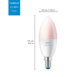 WiZ Kerte E14 LED-lyspære, form: C37, E14, 4.9 W (tilsvarende 40 W), klasse F, 2200-6500 K