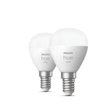 Philips Hue White P45 E14 Kronepære - 2-Pak