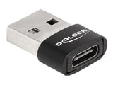 DeLOCK USB 2.0 til USB-C adapter Sort