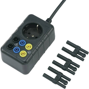 Test lead adapter [ PG plug - 4 mm socket, PG connector] scoop-proof VOLTCRAFT SMA-10 Black