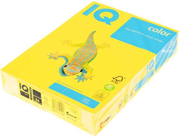 MONDI IQ OFFICE PAPER A4 160GR PASTEL CANARY YELLOW IQ COLOR CY39