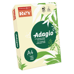 OFFICE PAPER COLOURED A4 160 GR PASTEL IVORY 38 REY ADAGIO