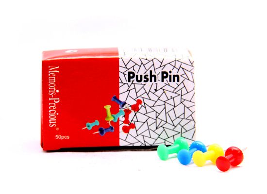 PUSH PINS COLOR PACK OF 50 PCS