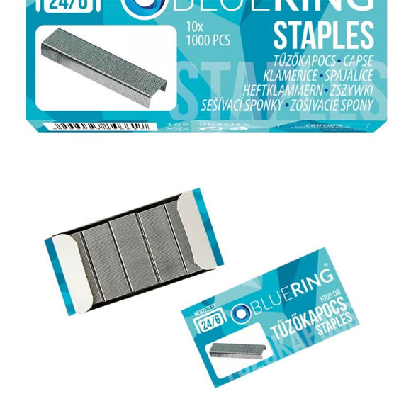 BLUERING STAPLES 24/6 BOX OF 1000 PCS