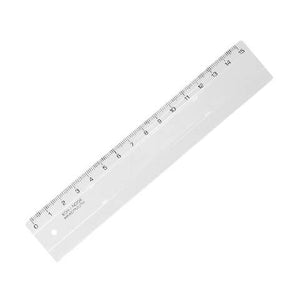 Lineal 15 cm klárt plastik (Ruler)