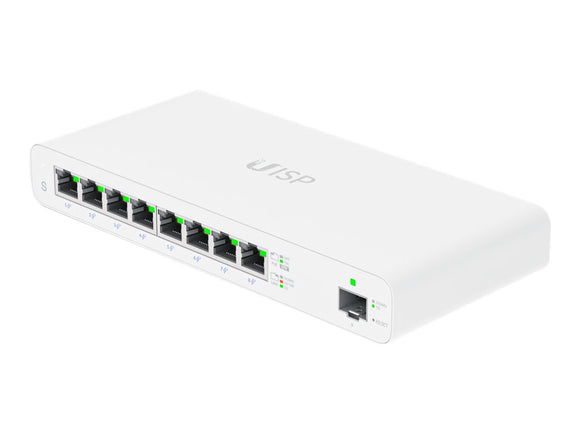 Ubiquiti UISP - Switch - 8 x 10/100/1000 (PoE) + 1 x Gigabit SFP - desktop - PoE (110 W)