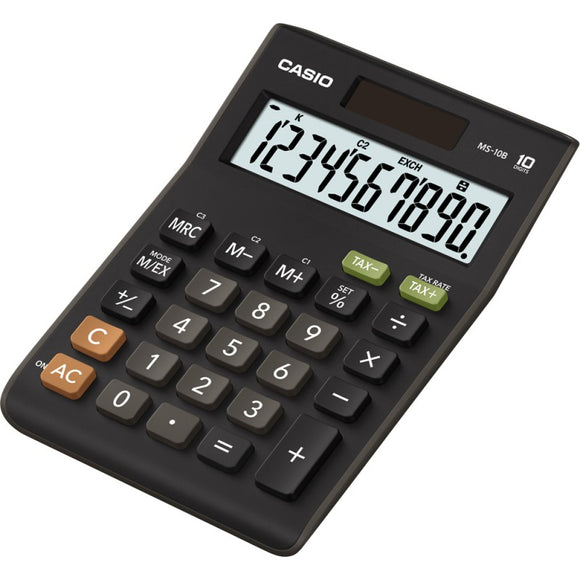 CASIO MS-10B CALCULATOR DESKTOP HANDY SIZE 10DIGIT (svørt)