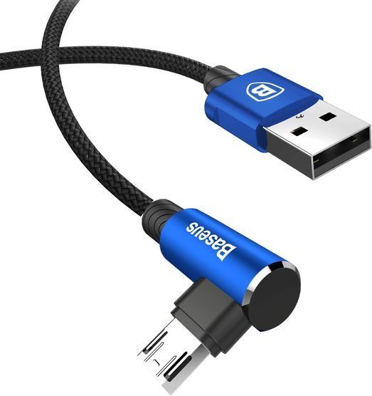 Baseus MVP Elbow Type, Micro USB Cable Mobile Phone Data Cable blue 200cm