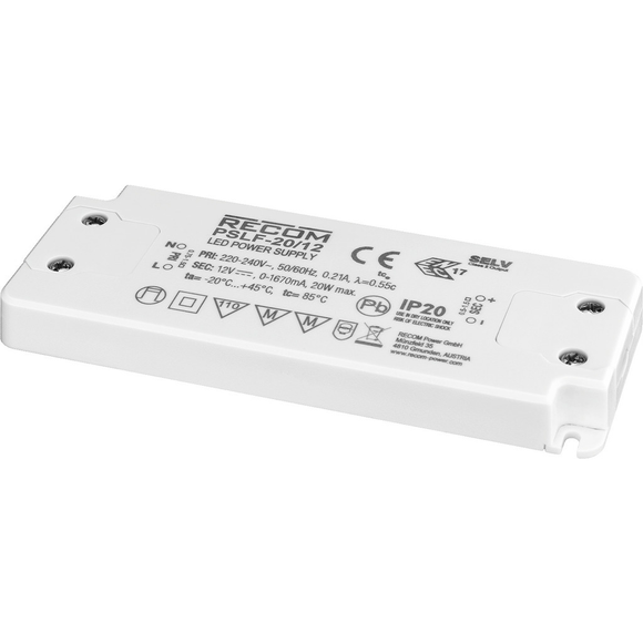 LED strømforsyning 1.67A PSLF-20/12
