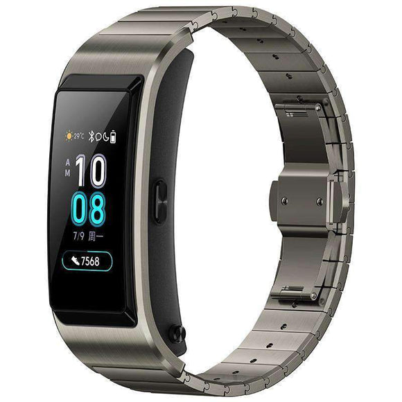Huawei TalkBand B5 Bluetooth 4.2 Headset Fitness Tracking Fashion Smart Bracelet for Android / iOS, 1.13 inch Touch AMOLED 2.5D Screen, Support Fitness Tracker / Pedometer / Sleep Monitor Titanium(Grey)