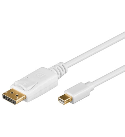ALine Displayport kaðal, DP (hann) til Mini DP (hann), hvítur, 2m