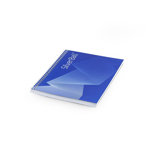 WIREBOUND NOTEEBOK A5 70 SHEETS LINED SILVERBALL