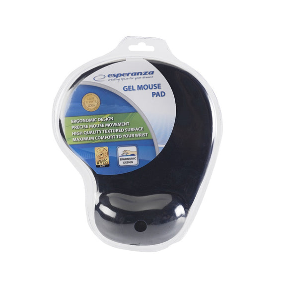 MOUSEPAD WITH WRISTREST BLACK ESPERANZA
