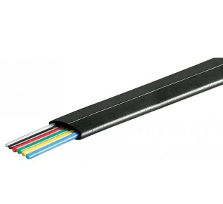 Telefonkabel, 6 leder, sort pr. metur