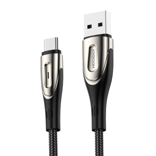 JOYROOM S-M411 3A USB-C / Type-C Charging Data Cable with Drop-shaped Indicator Light 2m (Black)