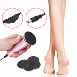 Electric Foot File Speed Adjustable Sandpaper Discs Callus Remover Pedicure Fast Remove Feet Hard Cracked Dry Dead Skin Tool, Plug Type:EU plug