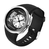 SANDA 763 Men Waterproof Student Watch Explosive Fashion Multi Functional Night light Outdoor Sports Personality Electronic Wrist Watch(Silvery)