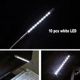 Portable Ultra Bright USB LED Light, 10-LED (Silver)