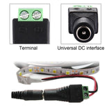 Female 2.1x5.5mm DC Power Plug Jack Adapter Connector Plug for LED Strip Light(Green + Black)