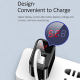 USAMS US-CC073 T17 Dual USB LED Display Travel Charger, EU Plug (Black)