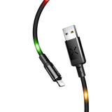 Mcdodo CA-5841 X Series LED Voice Control 8 Pin to USB Cable, Length: 1m(Black)