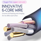 Mcdodo CA-5841 X Series LED Voice Control 8 Pin to USB Cable, Length: 1m(Black)