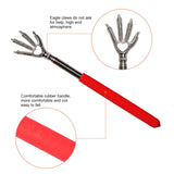 Practical Handy Stainless TelescopicPocket Scratching Massage Kit Bear clawback scratcher(Color Random delivery)
