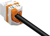 Keystone, CAT 6, UTP Toolless 250Mhz AWG 22-24, max. cable diameter: 7.5 mm Orange