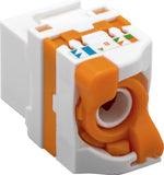 Keystone, CAT 6, UTP Toolless 250Mhz AWG 22-24, max. cable diameter: 7.5 mm Orange