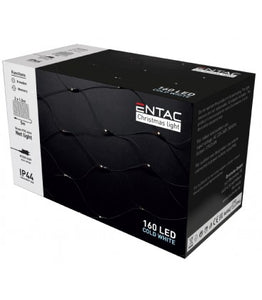 2 x 1,5 meter udendørs LED julelyskædenet - IP44, 230V, 160 LED, varm hvid