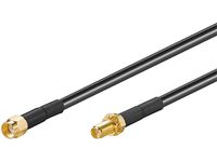 WLAN Extension Cable 1m Black RP-SMA plug <gt/> RP-SMA jack